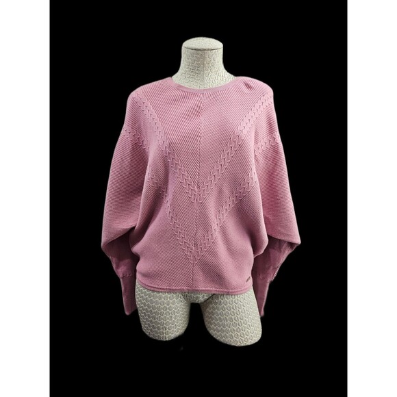 ALK Women's M Tahari Rose Long Sleeve Viscose Blend Batwing Sweater Pullover EUC - Picture 1 of 11